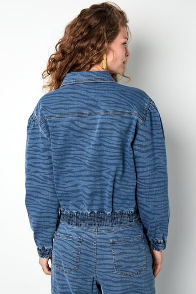 Jacke im Twinning-Zebra-Stil - Blau h5 Bild7